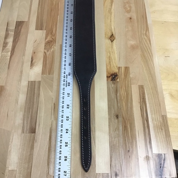 Madcow genuine leather contemporary country vibe dog collar handmade black red - Picture 11 of 14